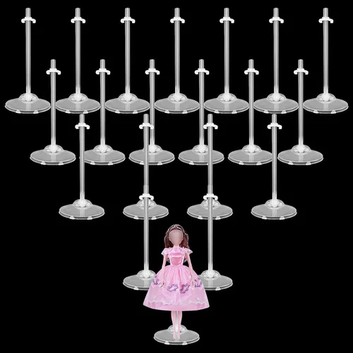 플라스틱 인형 스탠드 피규어 디스플레이 거치대 모델 가구 액세서리, 1/6 인형 집 장식, 어린이 놀이 장난감 선물, 10 개 