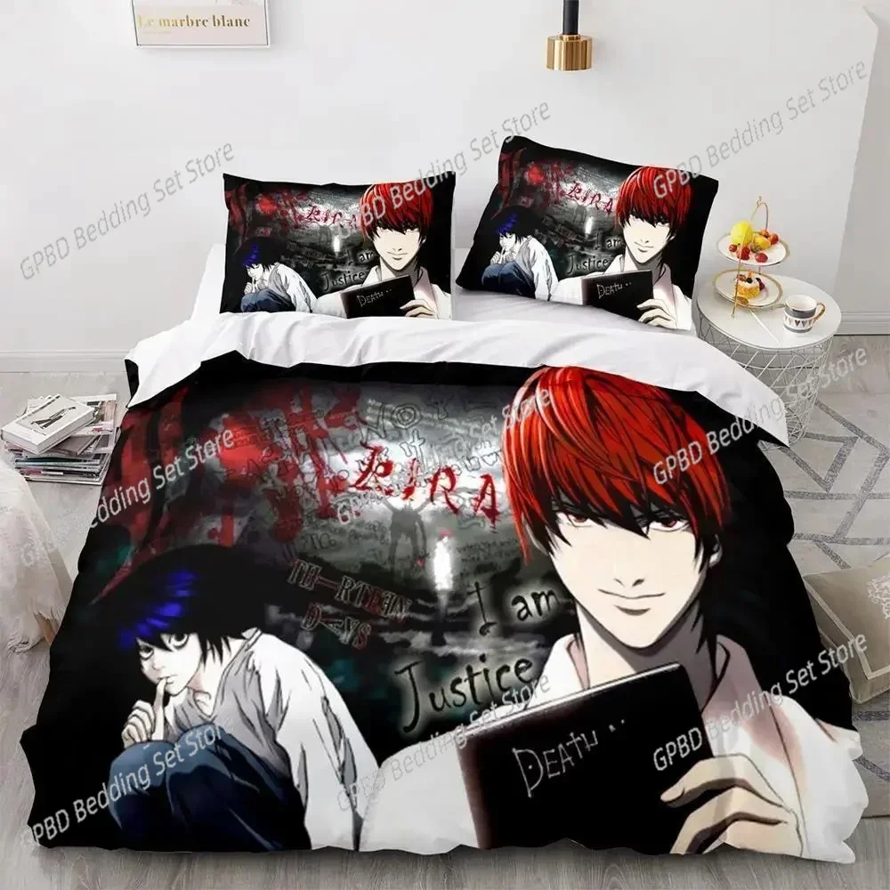 

Death Note 3D NEW Duvet Cover Pillowcase Bedding Set Adult Boy Girl Bedroom Decoration Children Single Double Large