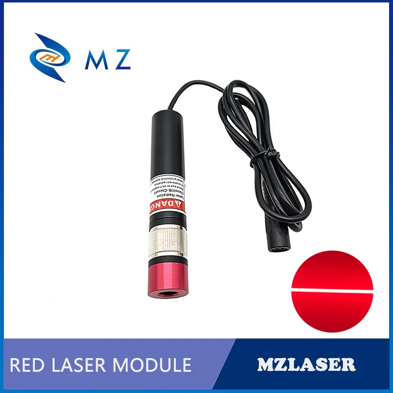 

Powell Adjustable Focal Length Red Line Laser Diode Module 660nm 50mw D18mm Industrial Grade Structured Light Laser