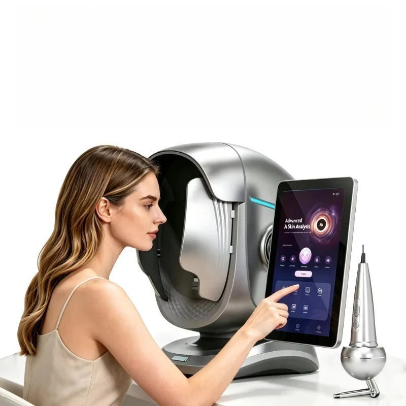 AI 3D Face Scanner Image Analyzsis with Hair Scalp Analyzer Home Use Skin Analyzer Skin Analysis Machine