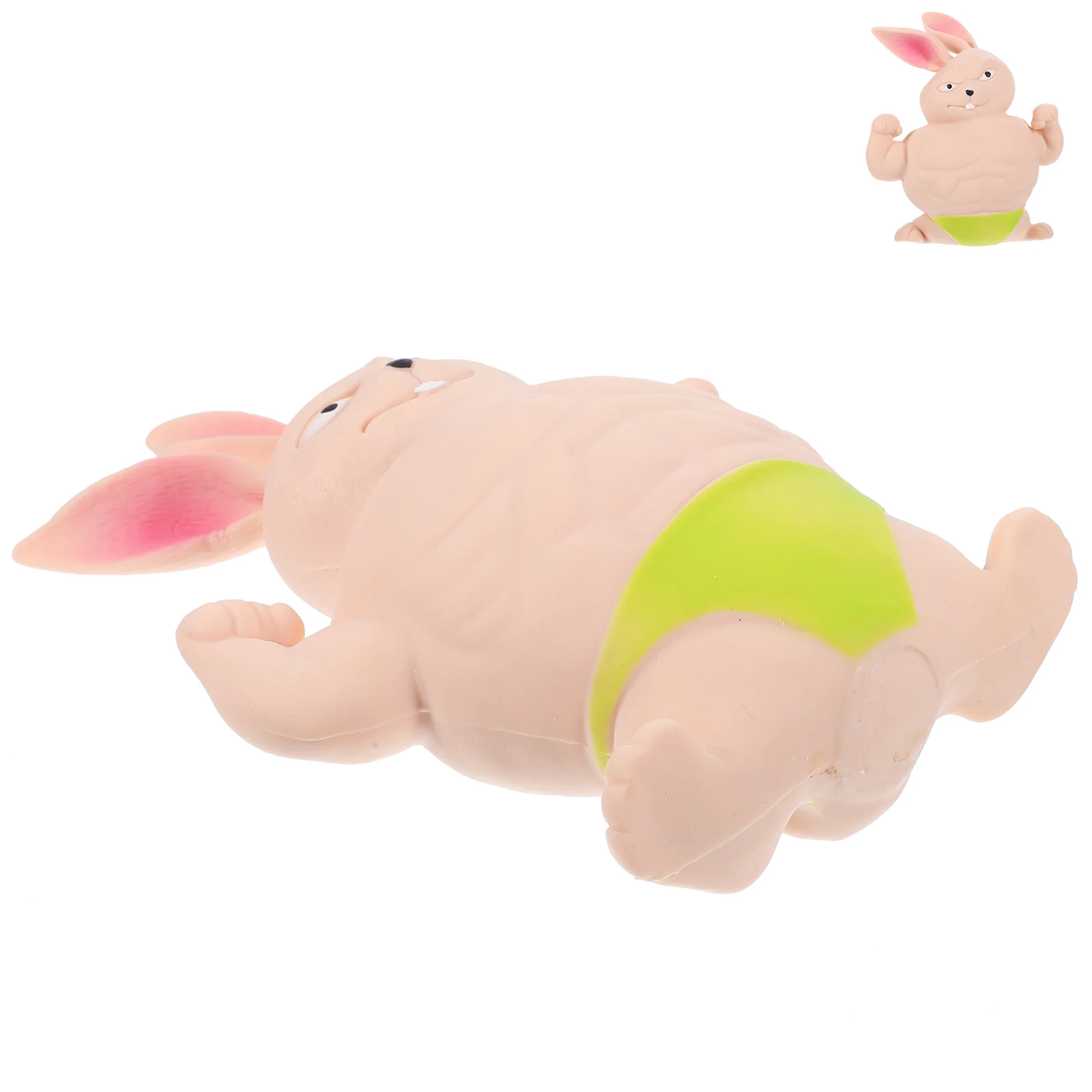 

Muscle Rabbit Ornaments Stress Relief Toy Stretch Squeeze Toys Animals Soft Bunny Tpr Stretchy