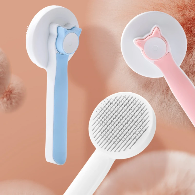 

Self Cleaning Stainless Steel Pin Brush for Dog and Cat, Removes Undercoat Tangled Hair, Massages Pet Comb, Improves Circulation