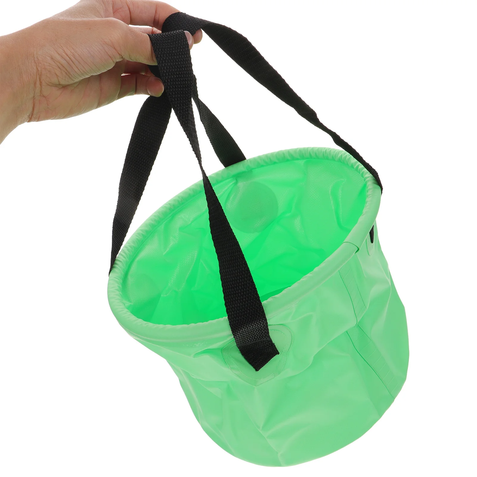 1 قطعة 10L في الهواء الطلق طوي دلو المحمولة مقاوم للماء خفيفة الوزن التخييم التنزه السفر الكلب السلطانية التفاح قطف سلة قابلة للطي