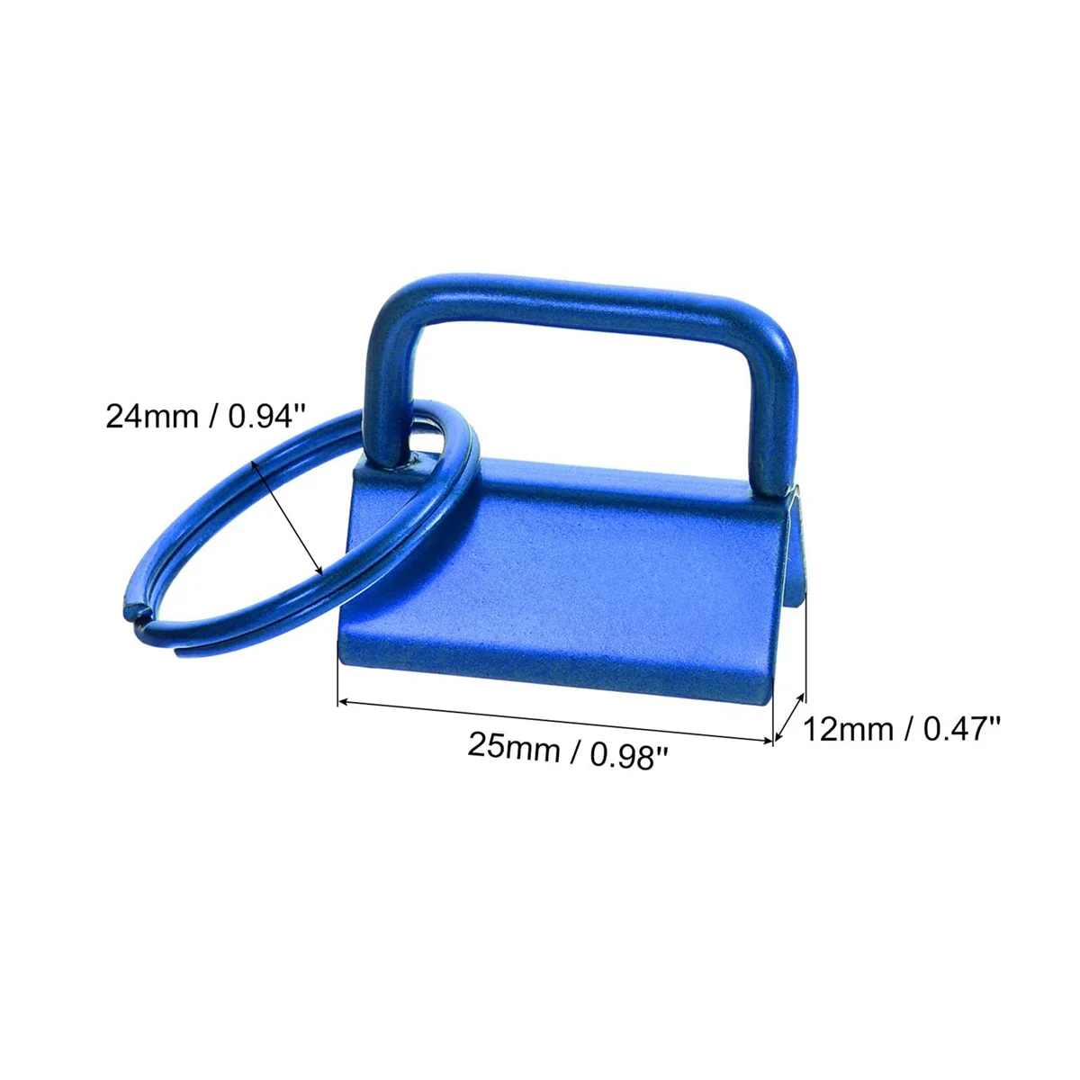 20PCS Key Fob Hardware with Keychain Rings for Bag Webbing,Blue