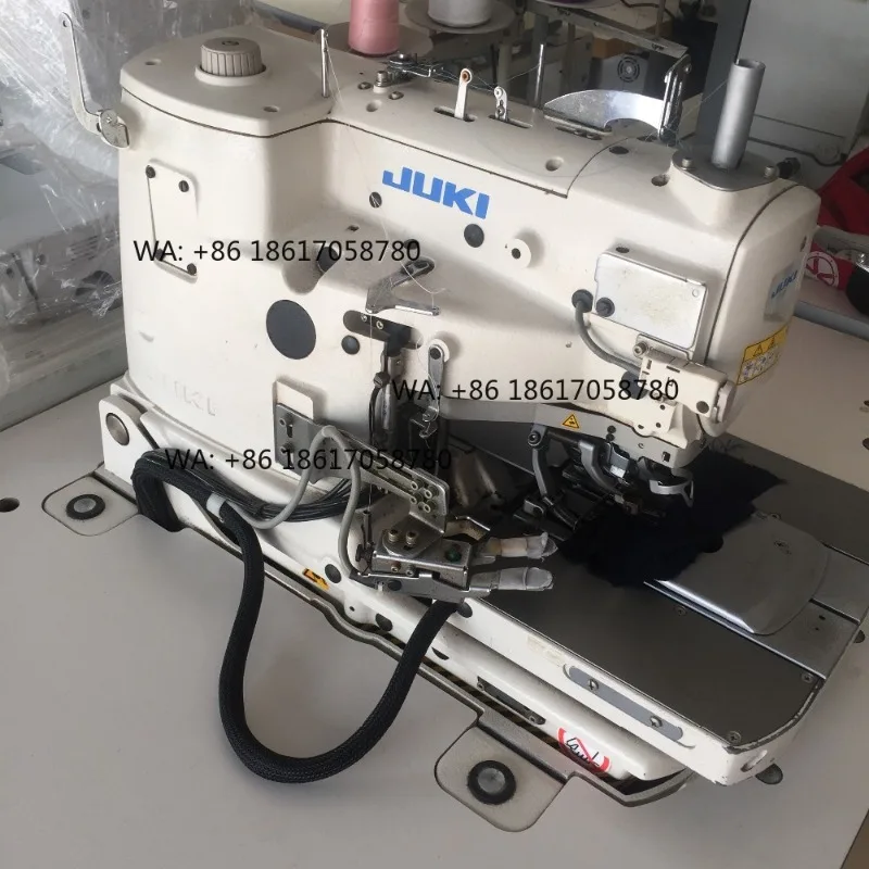 Used Juki 3200S Industrial Computerized Eyelet Button Hole Sewing Machine White 220V 1 Year Warranty Good Condition