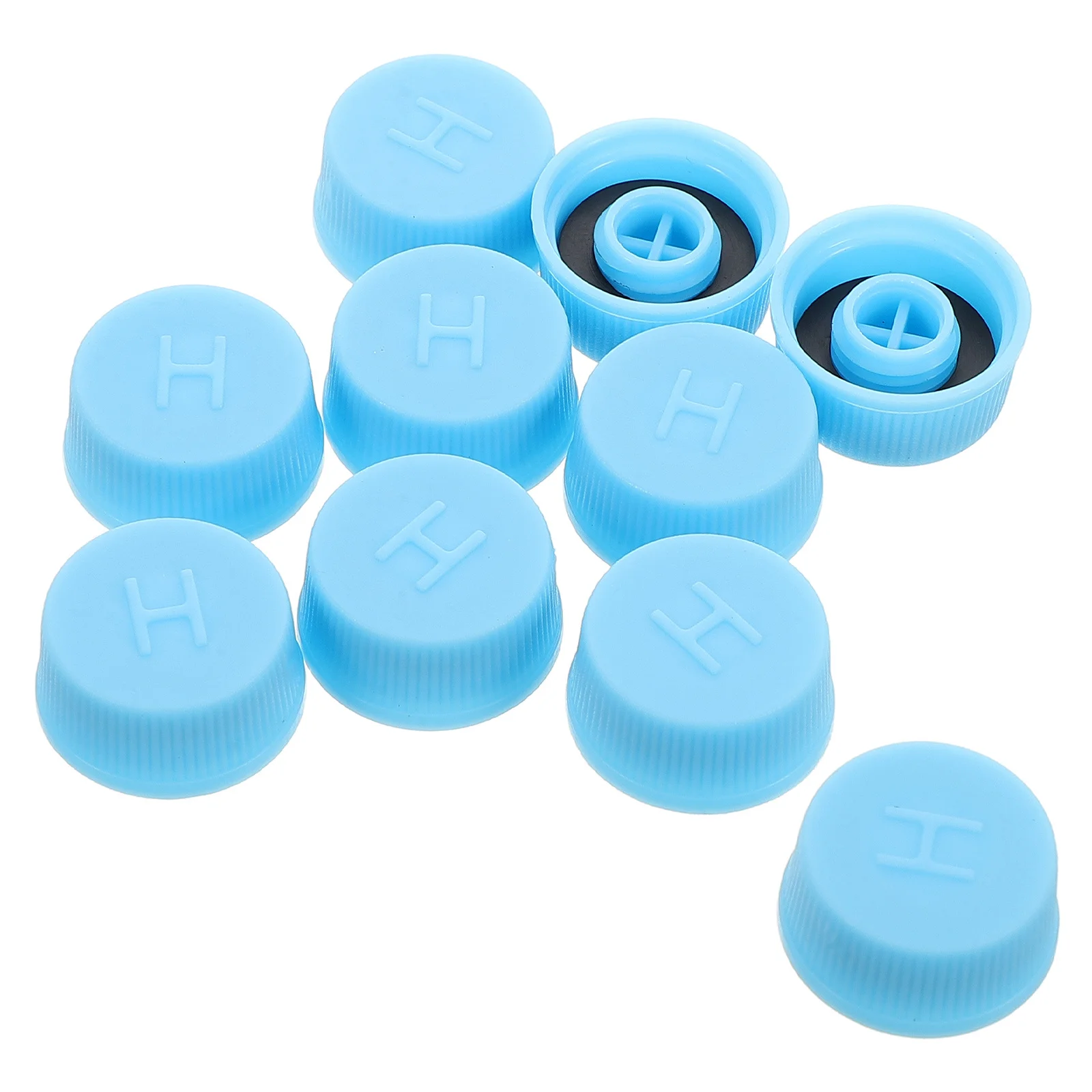 10개입 범용 에어컨 밸브 캡 누수 방지 자동차 에어컨 밸브 커버 고압 저압 포트 교체용 간편