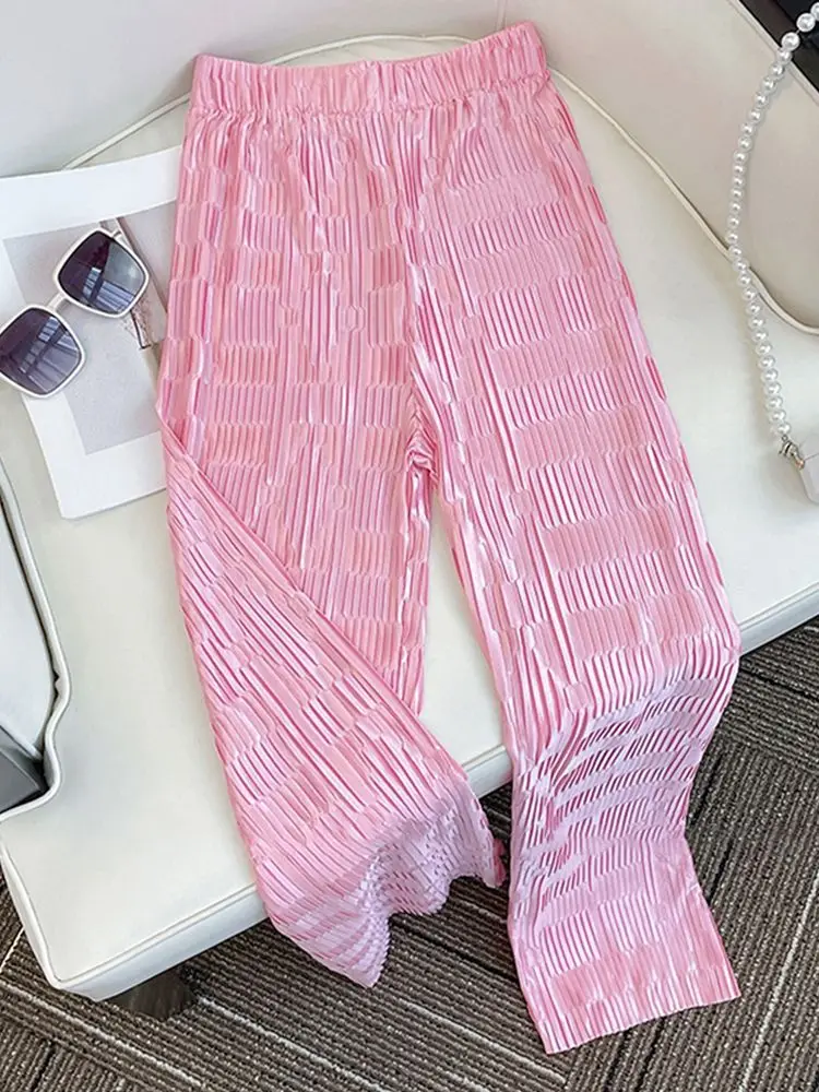 

Pleated wide leg pants for women's summer thin 2022 new high waisted drape straight leg pants korean