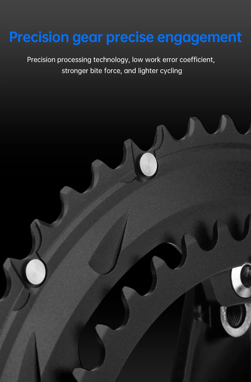 RIRO 106 Rennrad Integrierte Kurbelgarnitur 170 mm 110BCD 50-34T/53-39T Doppelkettenblätter Kettenräder Hohles Rennrad Kettenblatt – Detail 2
