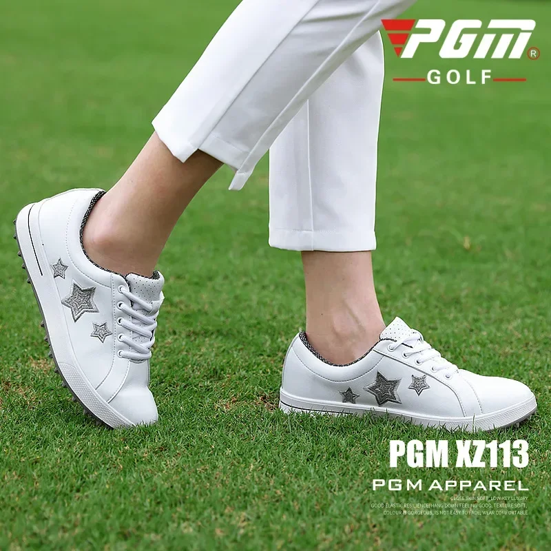 PGM koreańskie damskie buty golfowe wypoczynek naprawiono paznokcie wodoodporne trampki antypoślizgowe dziewczęce sportowe XZ113