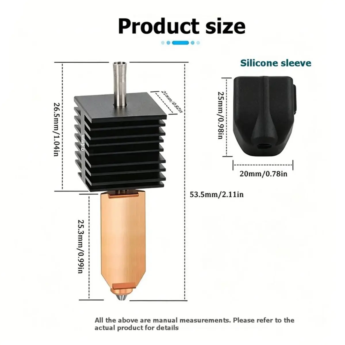 For AD5X 0.25mm Nozzle Assembly Integrated Hotend Bimetallic Hardened Steel Kit 3D Printer Accessories