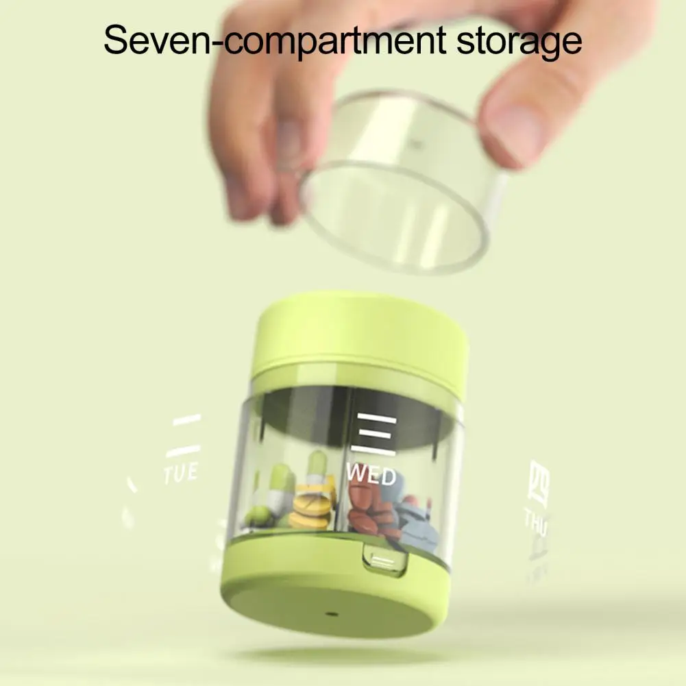 Weekly Pill Organizer with Medicine Cutter