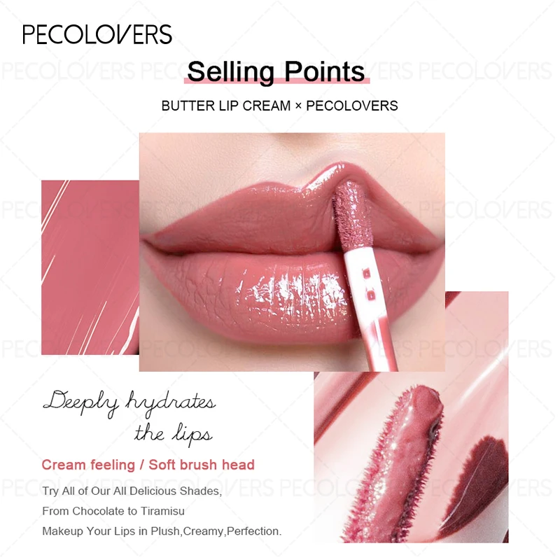 Brillant à lèvres doux 1 pièce – Hydratant, haute brillance, hautement pigmenté, éclaircit les lignes des lèvres, non collant, maquillage pour les lèvres, série cadeau idéale.