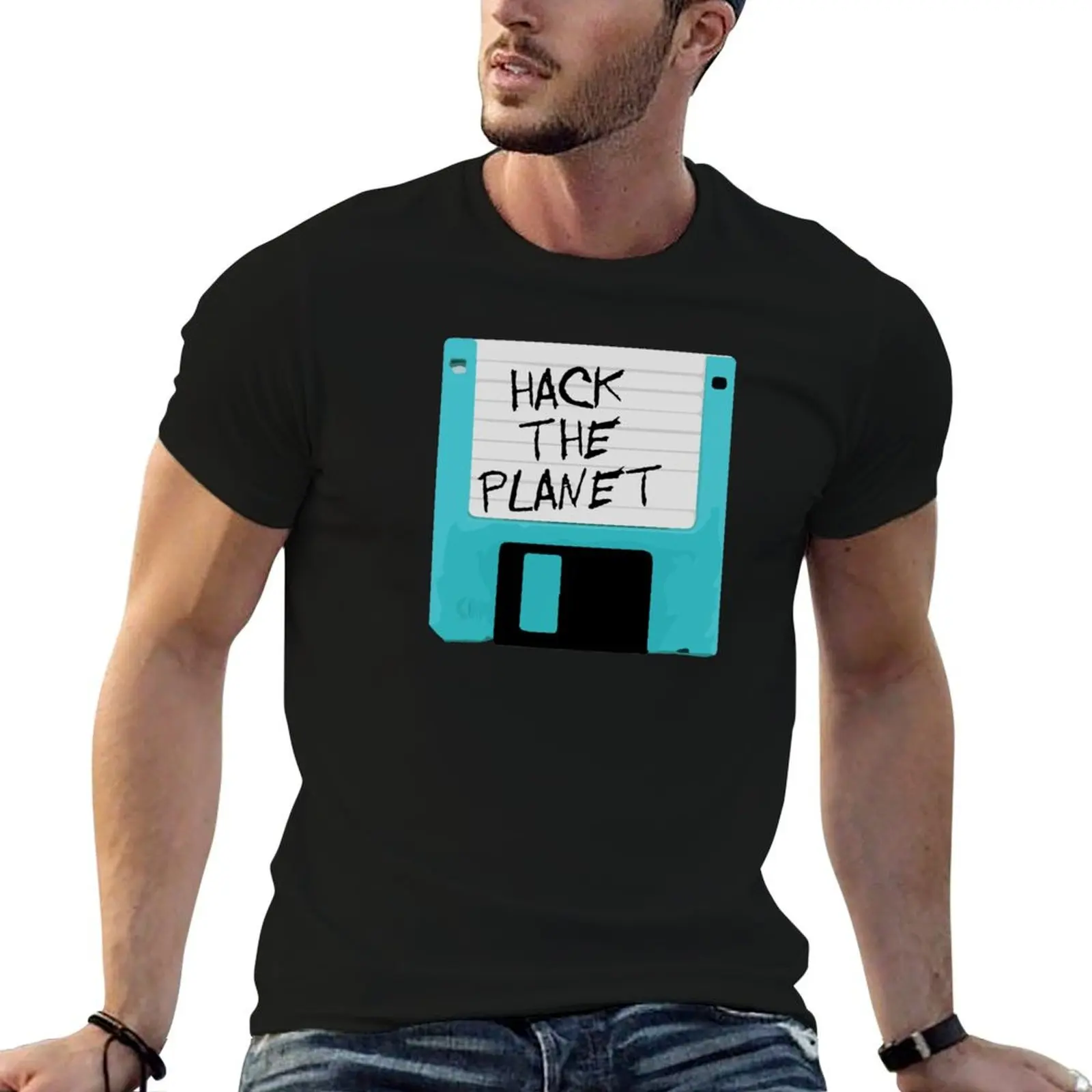 

Hack The Planet T-Shirt t shirts for man pack cotton t shirts for man cotton cotton tshirt 100% T-shirt
