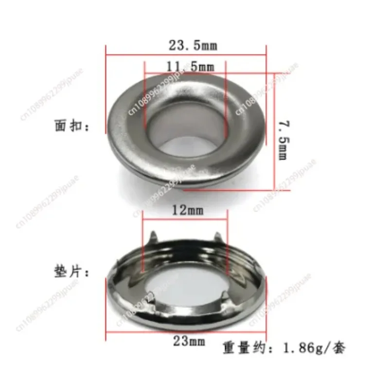 Dealer Price 1000pcs 11.5mm Nickel Plated Eyelets Grommets / Buttonholes / Rings / Buttons Fast Delivery