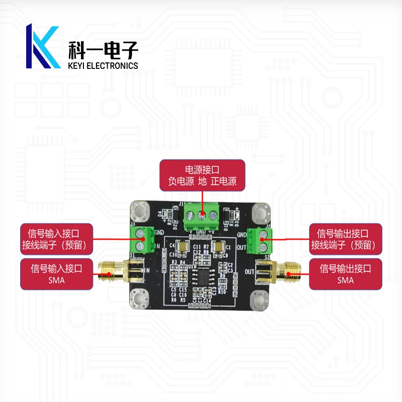 Fourth Order Active High Pass Filter Module Sensor Signal Filtering RC Filter Customizable Cut-off Frequency