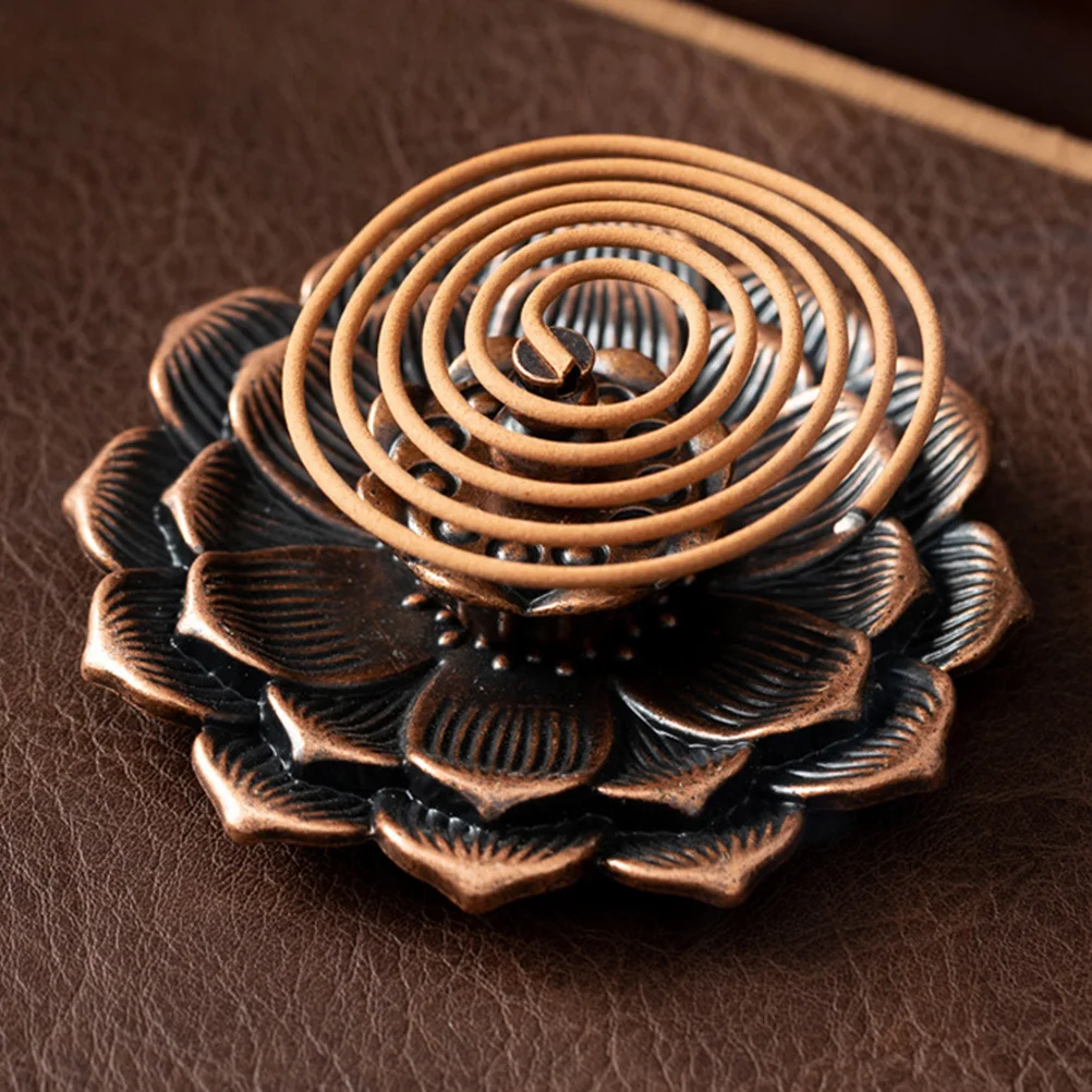 

Alloy Lotus Incense Burner Decorative Desktop Ornament Aroma Holder Unique Classic Home Bar Cafe Gift Incense Holder