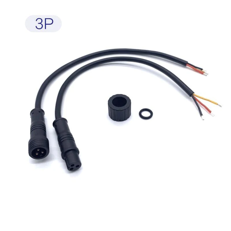 2Pin 3Pin 4Pin 3A Power Cable  Male Plug Female Jack Adapter Connector Wire 500V Connector Cords IP65 Waterproof L1