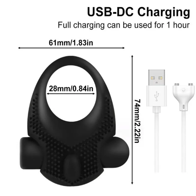 Male 10 Frequency Vibrate Cockring Penis Cock Ring on Man Delay Ejaculation Sex Toys Men Couple Rings Penisring Toy for