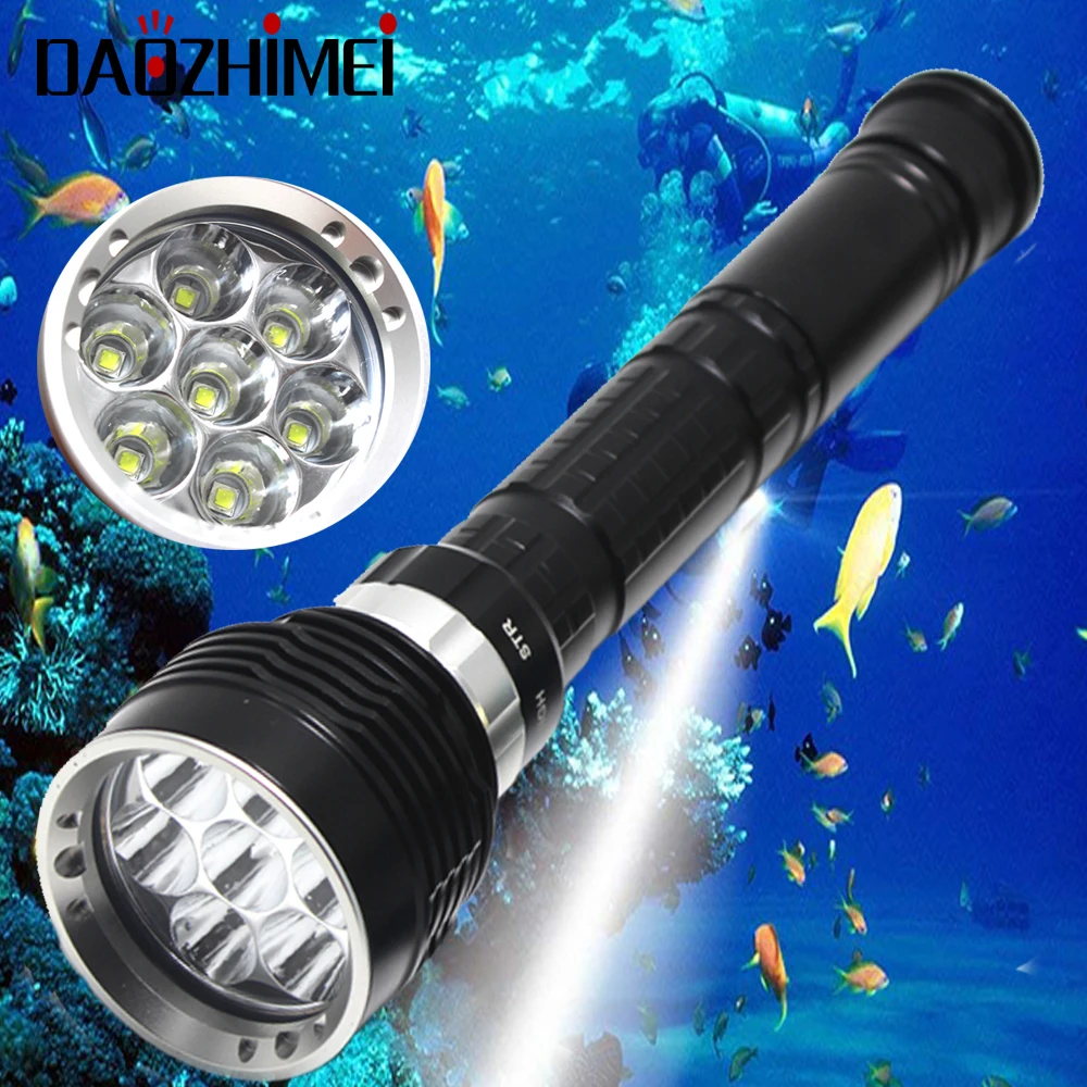 Super bright and bright light T6 L2 Diving torch White light Portable Scuba LED Hunting Lantern 100M Underwater Dive lamp