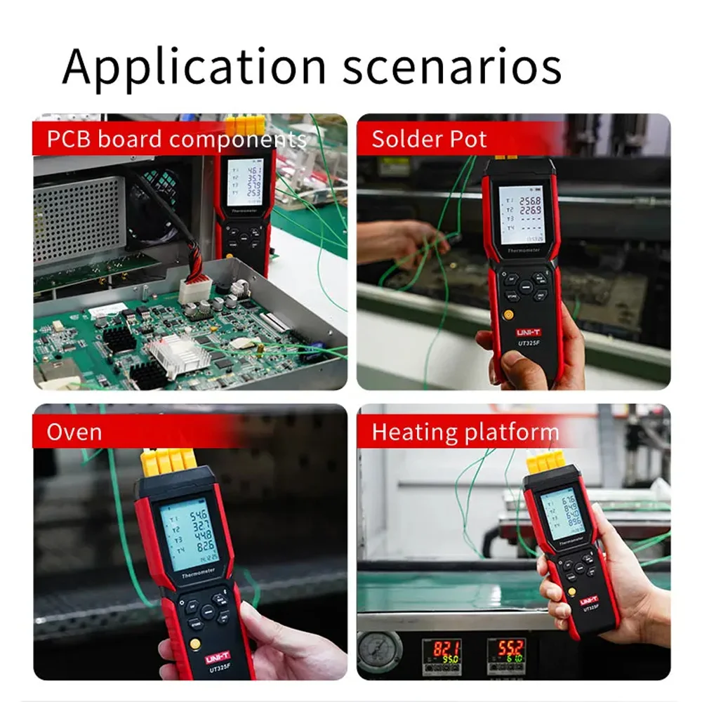 UNI-T UT325F Digital Thermometer 4 Channel Temperature Data Logger K J T E R S N Type Thermocouple Tester Bluetooth Thermometer