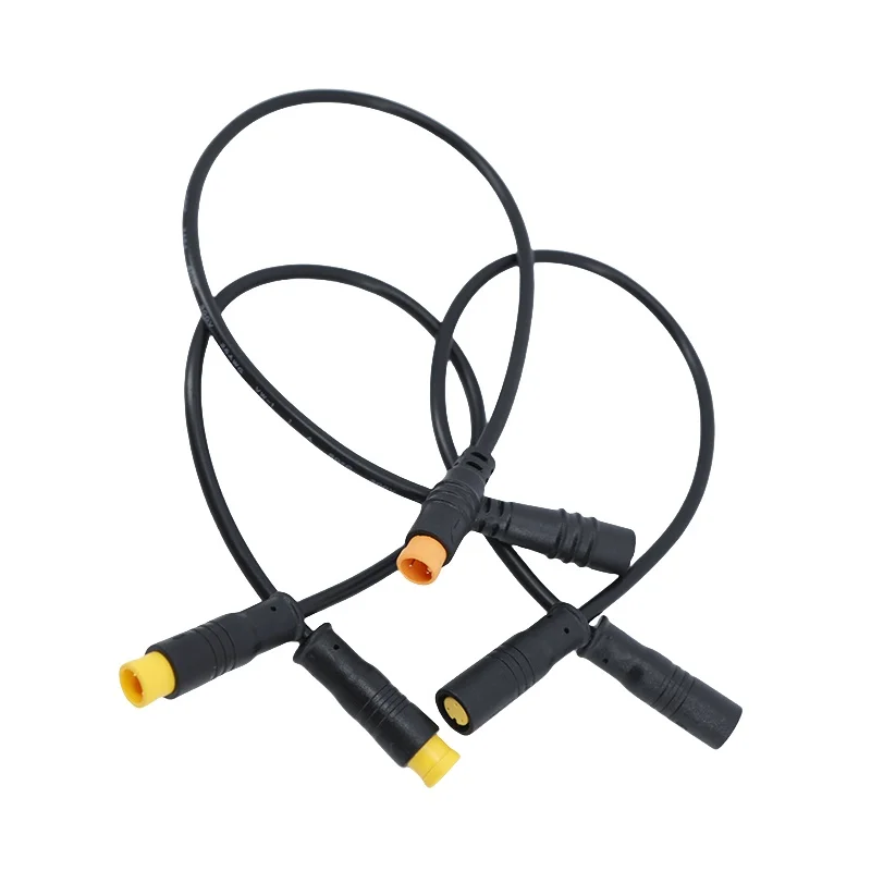 Waterproof 20cm M8 9mm 3pin Electric Bicycle Butt Plug Male to Male Female to Male Wire for Ebike E-Bike Display Cables H