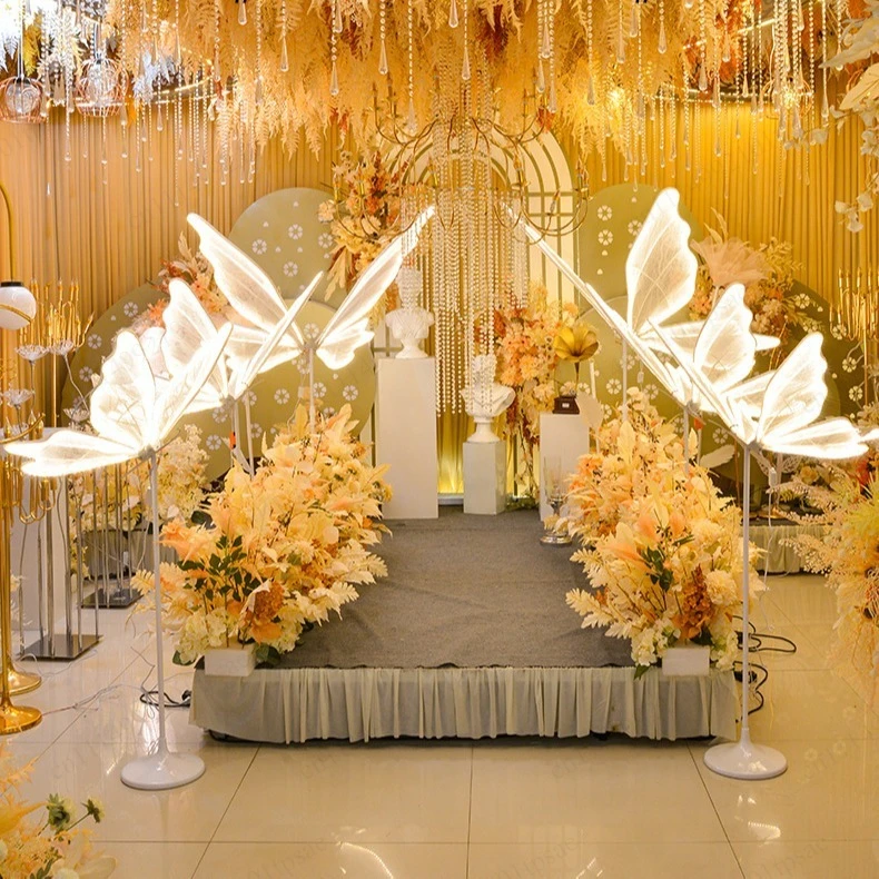 Butterfly decoration glowing motion simulation outdoor garden wedding party home decoration