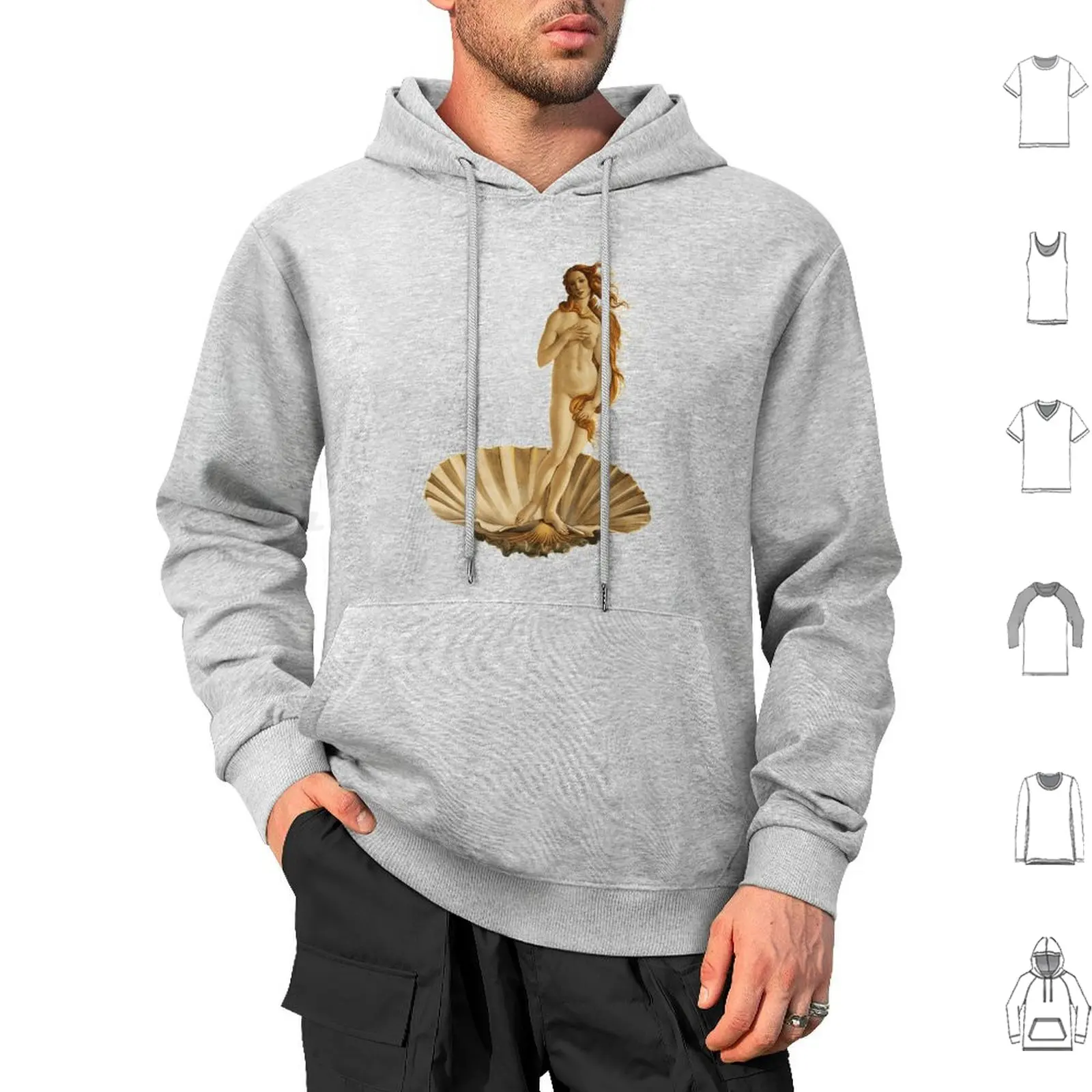 Botticelli Venus Inspired Hoodies Long Sleeve Botticelli Venus Renascence Inspired Art History Cool Artistic Beauty