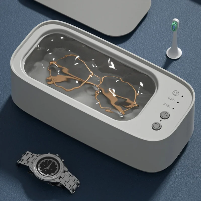 Máquina de limpeza ultrassônica mini vibração de alta frequência limpeza ajustável óculos jóias chupeta cronometrada ferramenta de limpeza