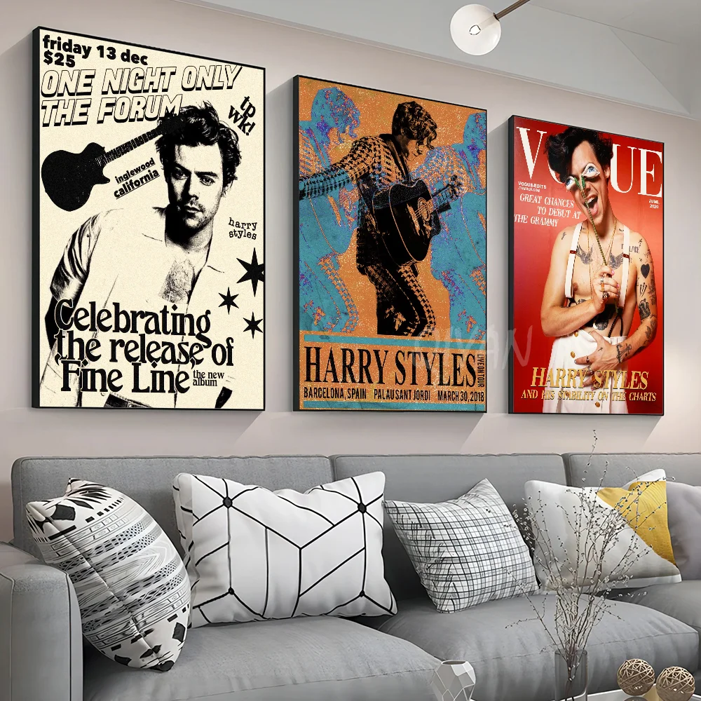 Renowned Singer H-Harry Styles Poster Wall Art Home Decor Room Decor Digital Painting Living Room Restaurant Kitchen Art