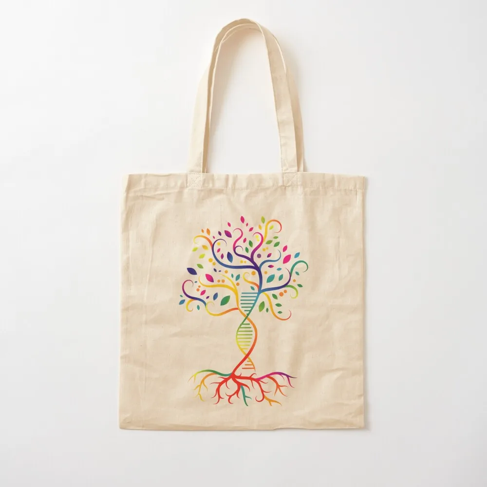

DNA tree Colourful Biology Science Tree Tree Of Life Tote Bag Shopping bags Shopper handbag Cloth bag