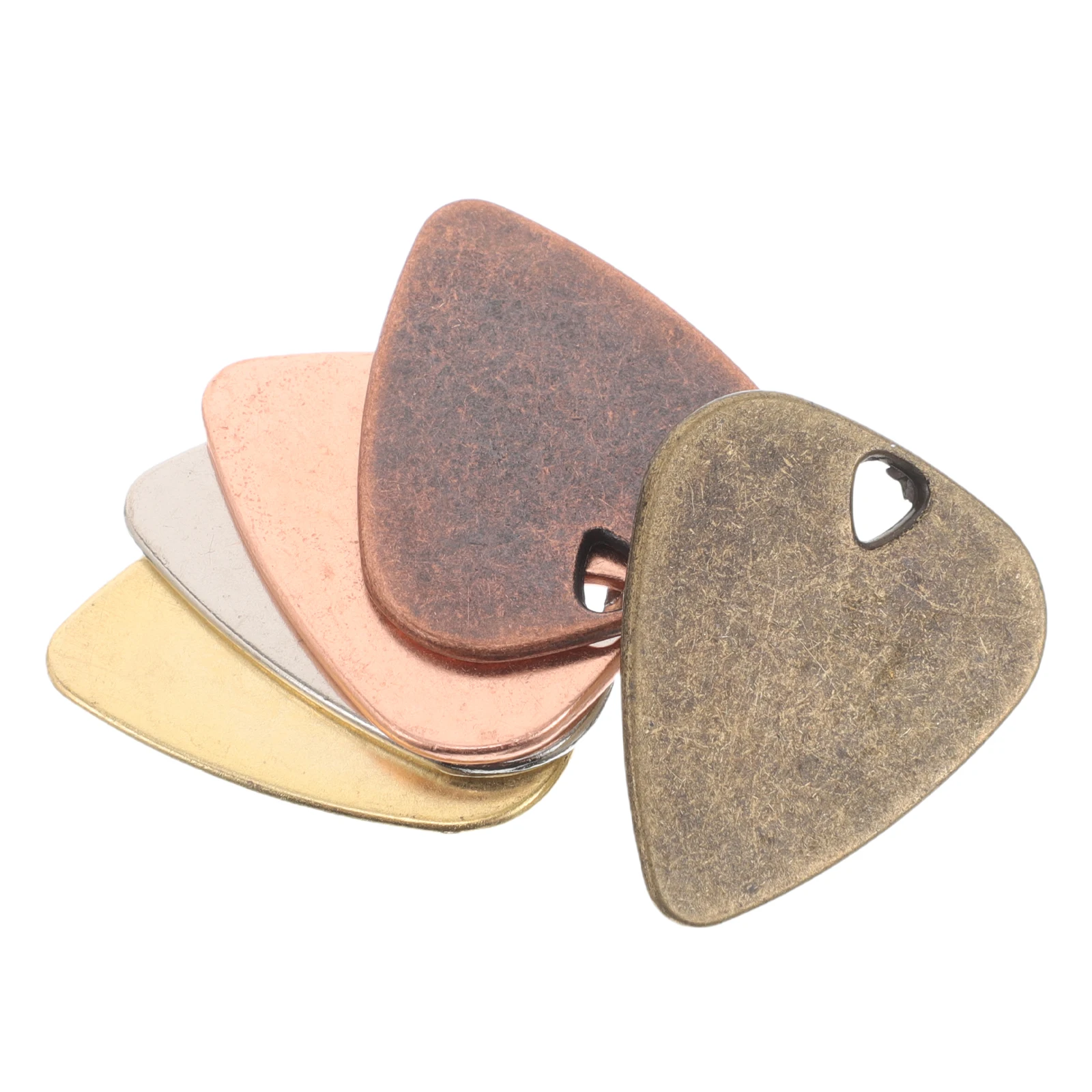 

5 Pcs Electric Guitar Picks Bass Diy Accessories Bronze Copper Brass Musical Instrument