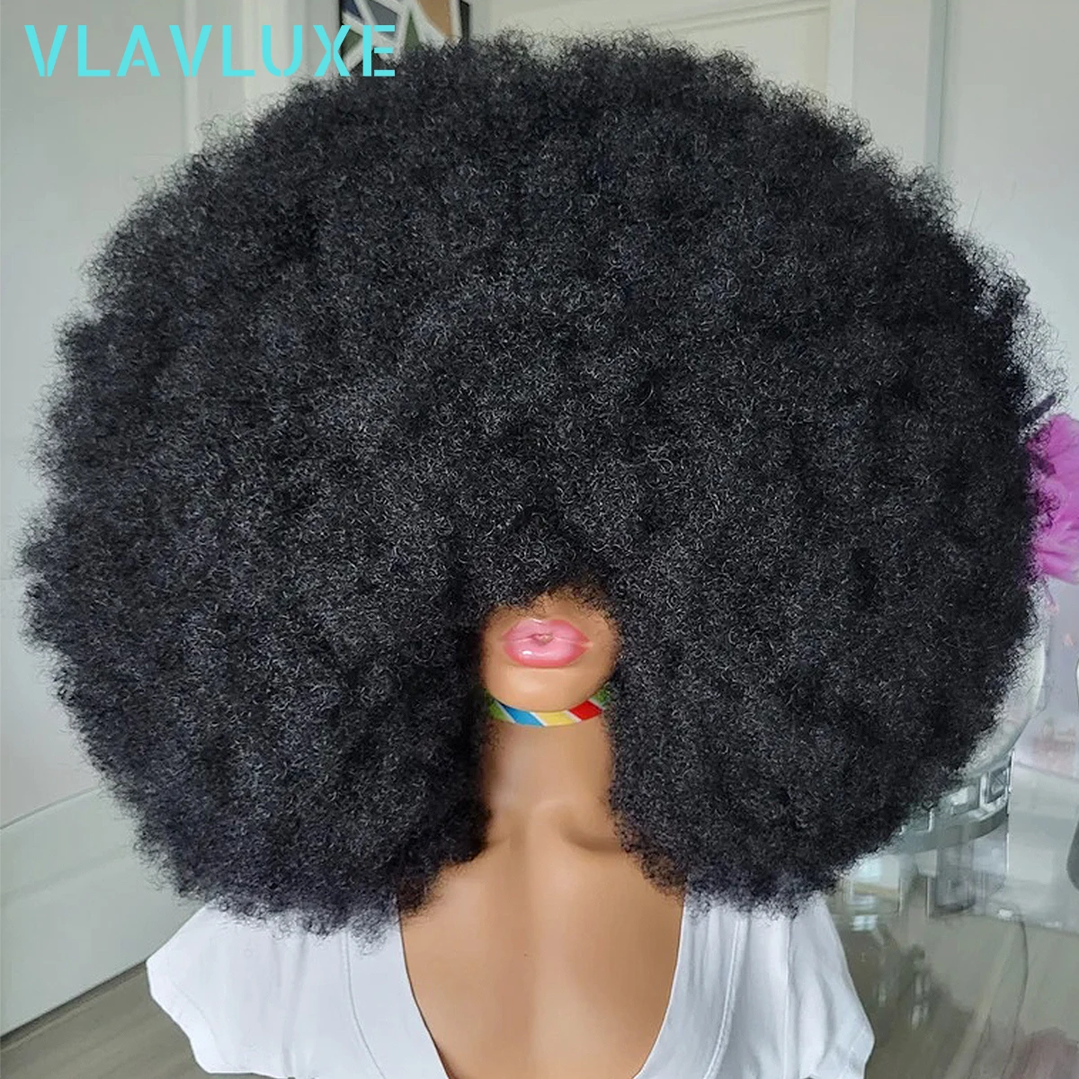 

Afro Kinky Curly 450 Density Glueless Lace Front Wig Human Hair For Women 13x6 360 HD Lace Front Wig Preplucked Hair Ready To Go