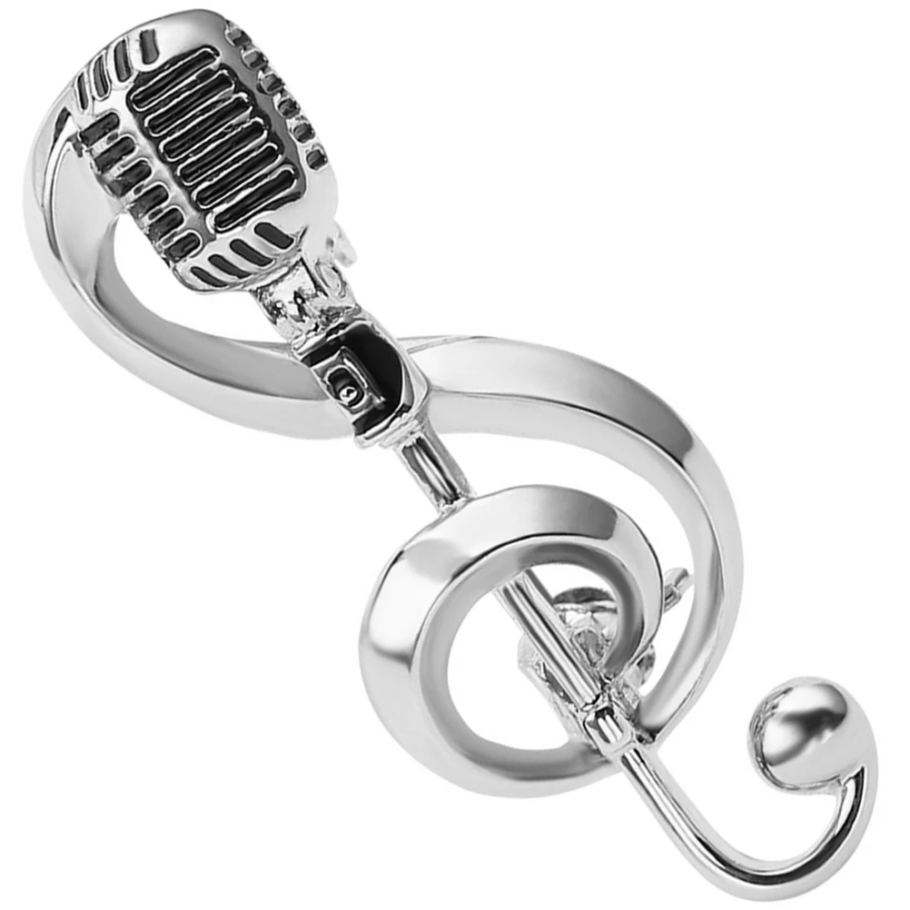 

Music Note Brooch Pin Silver Fashion Jewelry For Women Lapel Pin Dresses Jackets Sweaters Scarves
