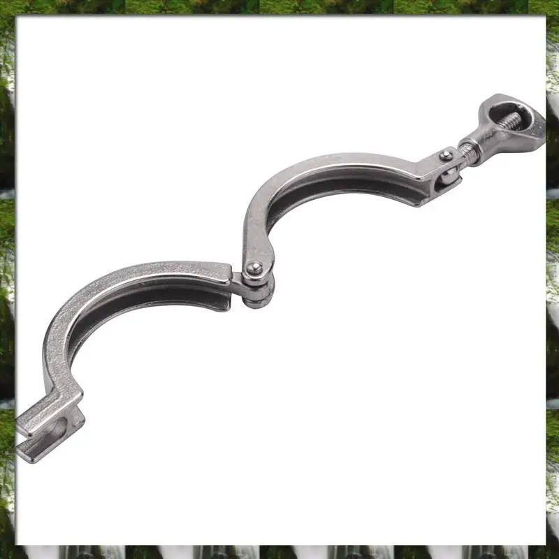

The New 2Pcs Tri-Clamp Steel Single Pin Heavy Duty Tri Clamp With Wing Nut For Ferrule TC With 1 Pc Silicone Gasket (2 Inch Tri-