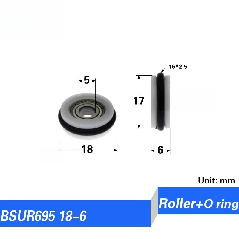 O-type Apron Rubber Wheel Silent Drawer Guide Wheel Blackboard Roller Polyformaldehyde Coating