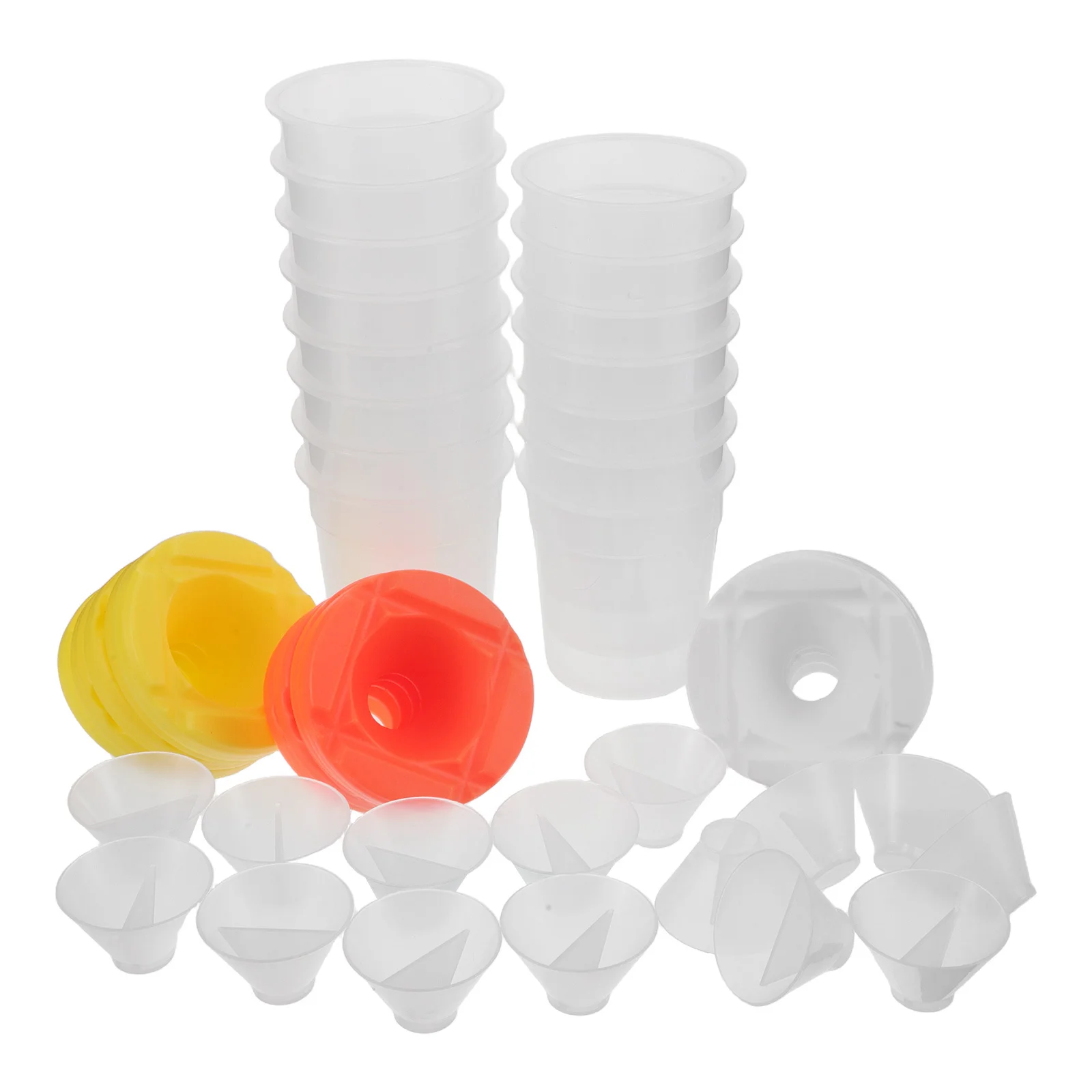 

15Pcs No Spill Transparent Paint Cups Plastic Lids Reusable Spill Proof Water Cups for Kids School Art Supplies