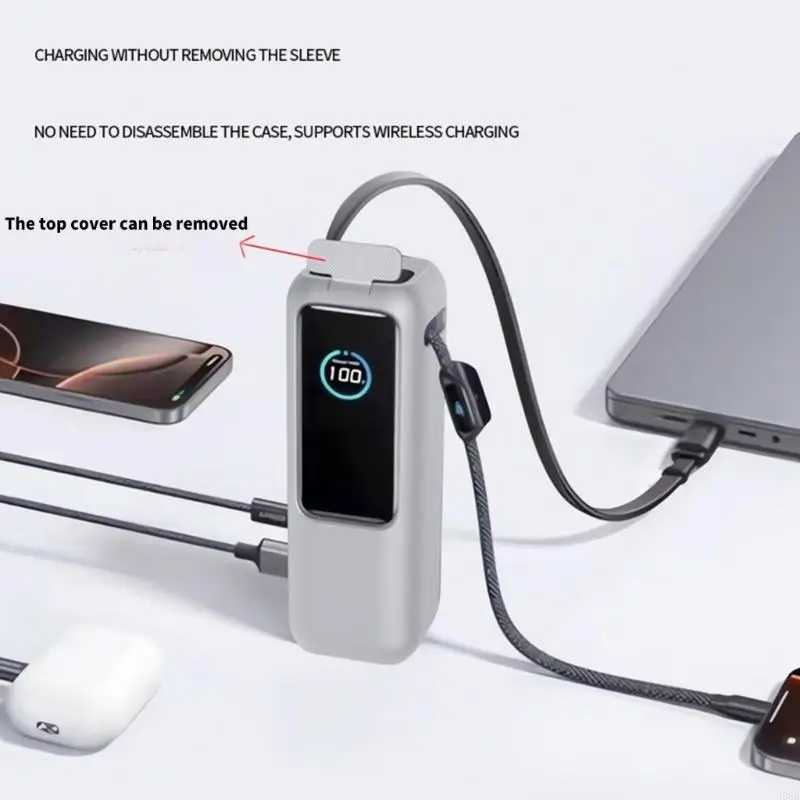 Tragbares Silikongehäuse für 25000mah 165W Strombanken Fahrt Aufbewahrung H05A