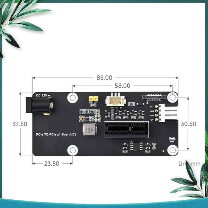 (NEU) Für Raspberry Pi 5 PCIe FFC-Anschluss an Standard-PCIe X1-Steckplatz (C) Erweiterungsplatine für Raspberry Pi 5