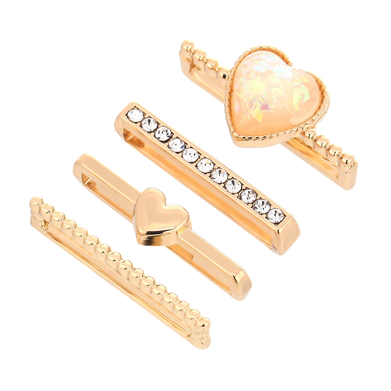 

4Pcs Watch Strap Decorative Ring Premium Zinc Alloy Band Ornament for Silicone Wristband Easy Install Watch Accessories