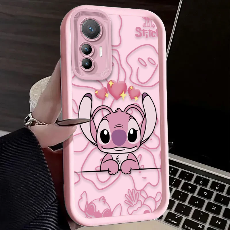 Casing Pasangan Disney Stitch untuk Xiaomi Poco F7 F6 F5 F4 F3 M5s C65 C75 C71 X7 X6 X5 X4 GT X3 NFC M7 M6 Pro 4G 5G Penutup Tahan Benturan