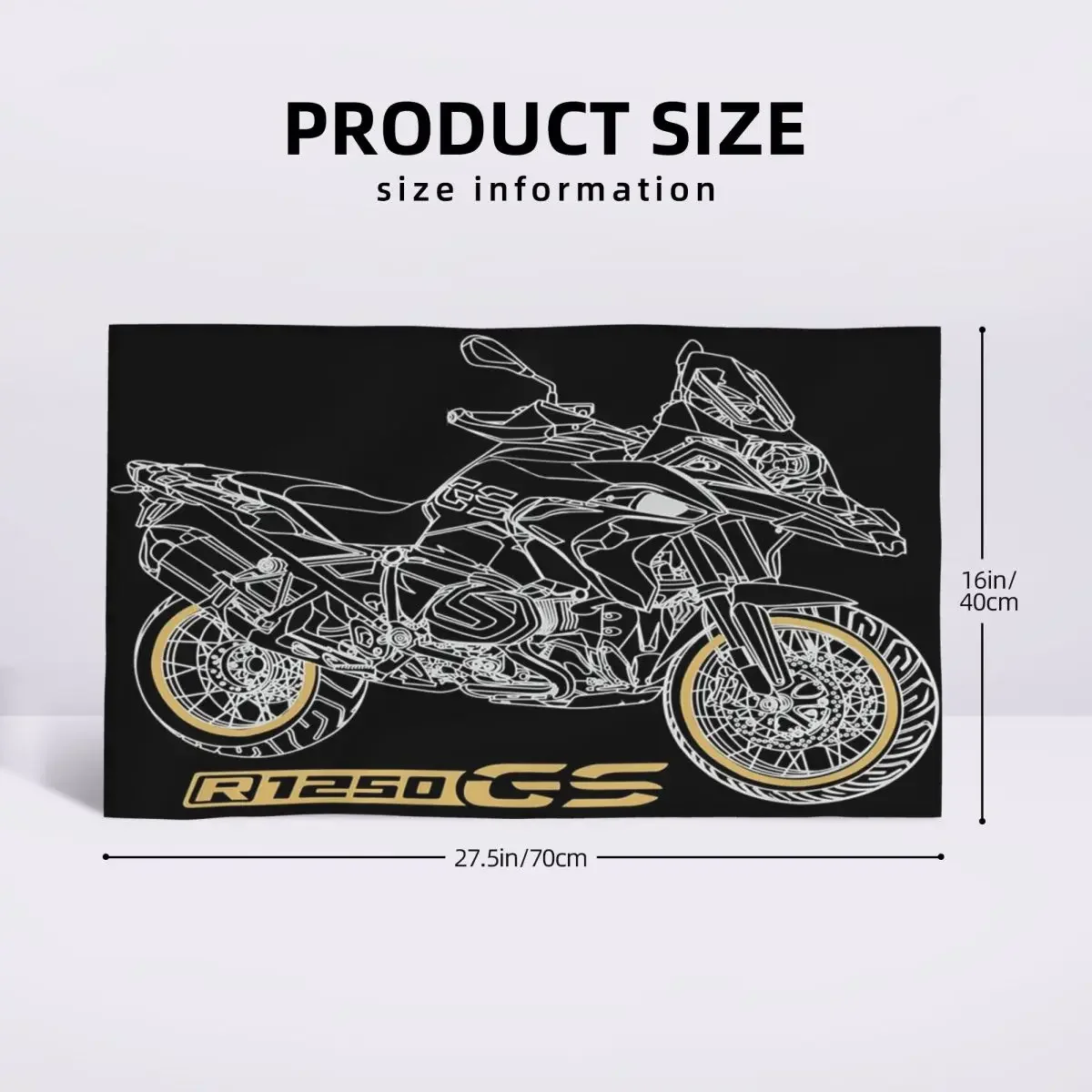 Personalizado GS 1250 R 1250 Adventure Moto (4) Toalla de cara suave Toallas de algodón de baño de piscina de secado rápido absorbentes