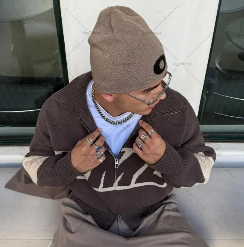 الشتاء الرجعية فضفاضة الأزياء القوطية الشرير إلكتروني المطرزة سترة سترة الرجال Y2k الأمريكية شارع العليا العلامة التجارية سترة النساء #1