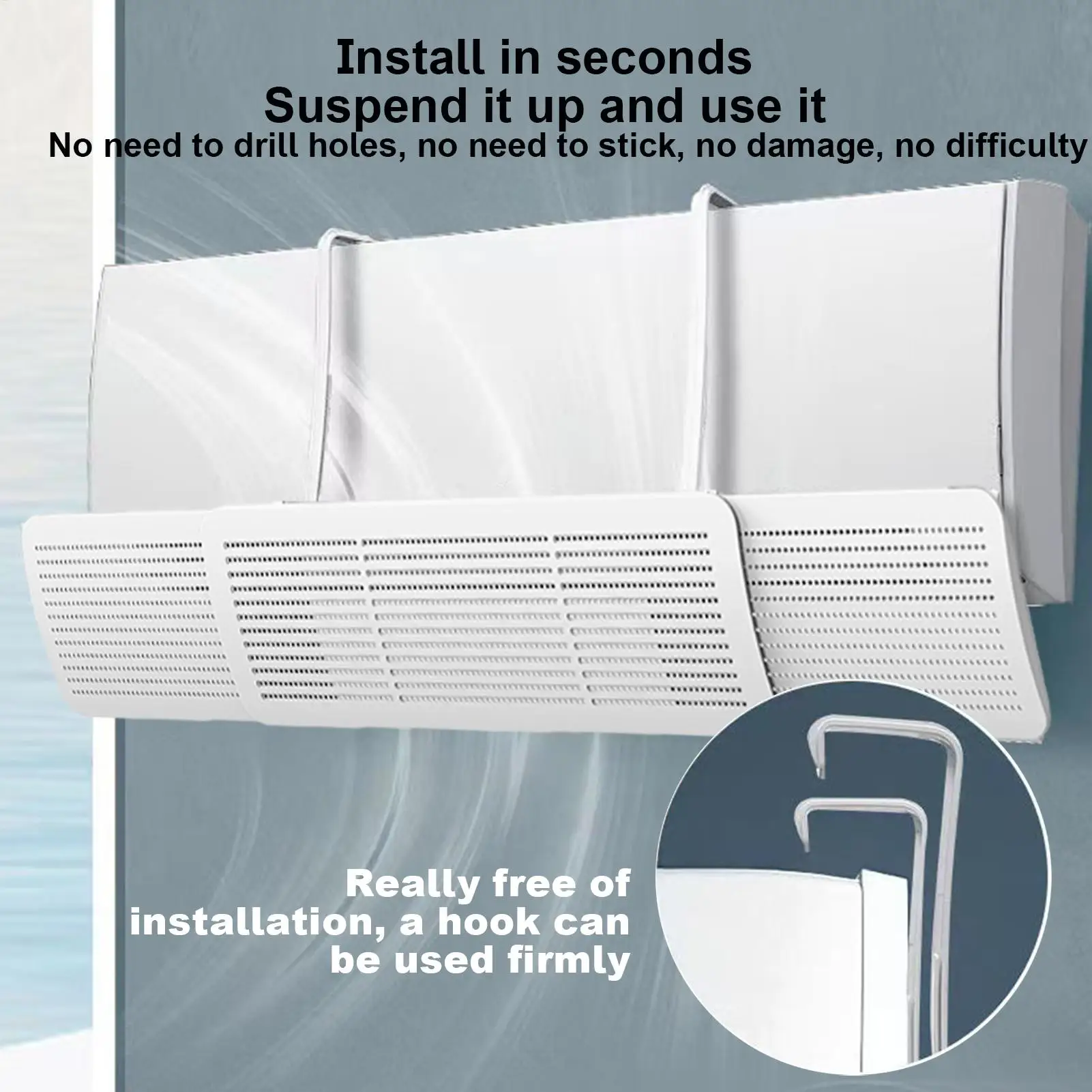 Universal Air Conditioner Wind Deflector Wall-mounted Air Conditioning Windshield Anti-Direct Blowing Retractable Outlet Baffle