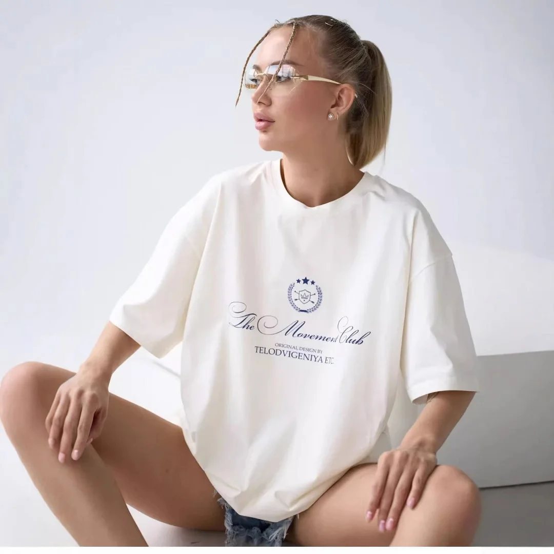 

Loose Casual Comfortable round Ne ort Sve Sweed irt Sweet Sle Printed Cotton Women's Sweatirt Mid-Length Summer