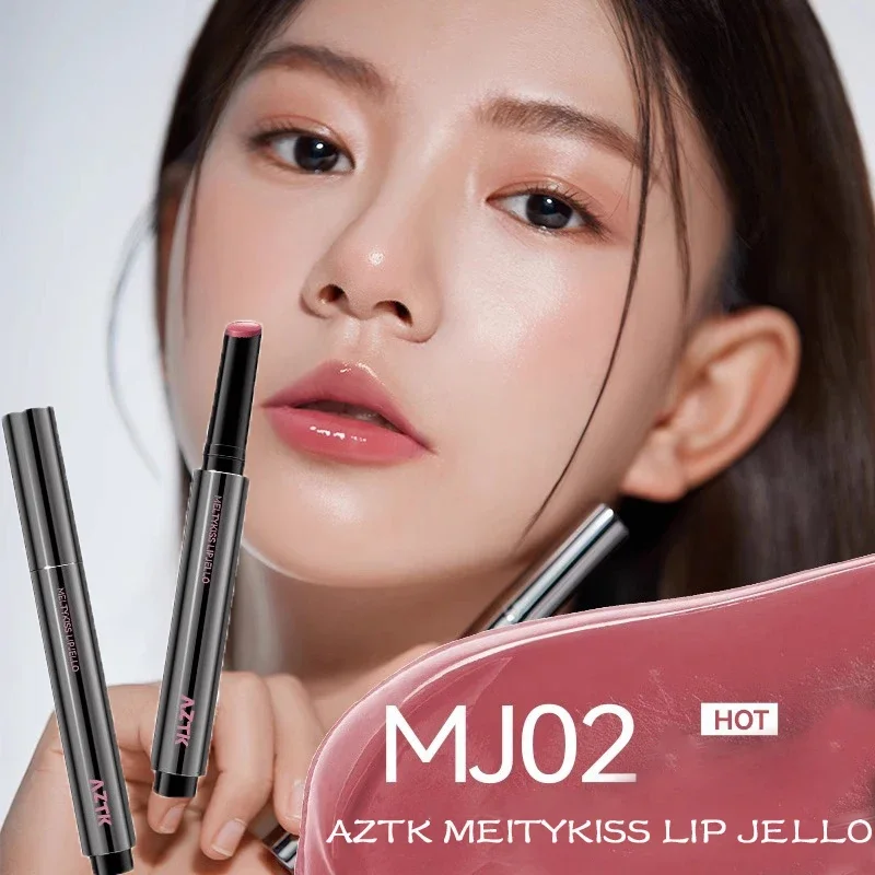 AZTK MELTYKISS LIP JELLO brillo de labios espejo acuoso lápiz labial duradero hidratante labios de gelatina regordetes aclara las líneas de los labios cosméticos calientes