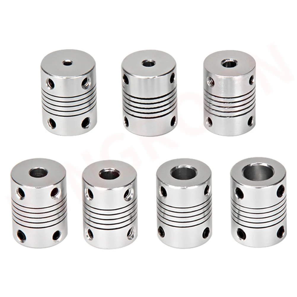 

2Pcs Aluminum Alloy Coupling Elastic Shaft Coupler for 3D Printer Stepper Motor Encoder Smooth Surface Vibration Absorption