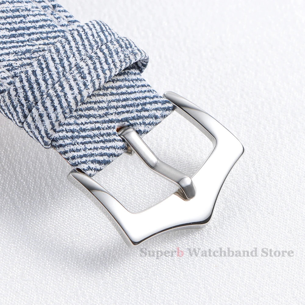 Denim Pattern Nylon Watchband 18mm 20mm 22mm Vintage Leather Strap for Huawei Gt2/3 Smart Watch Wristband for Men Women