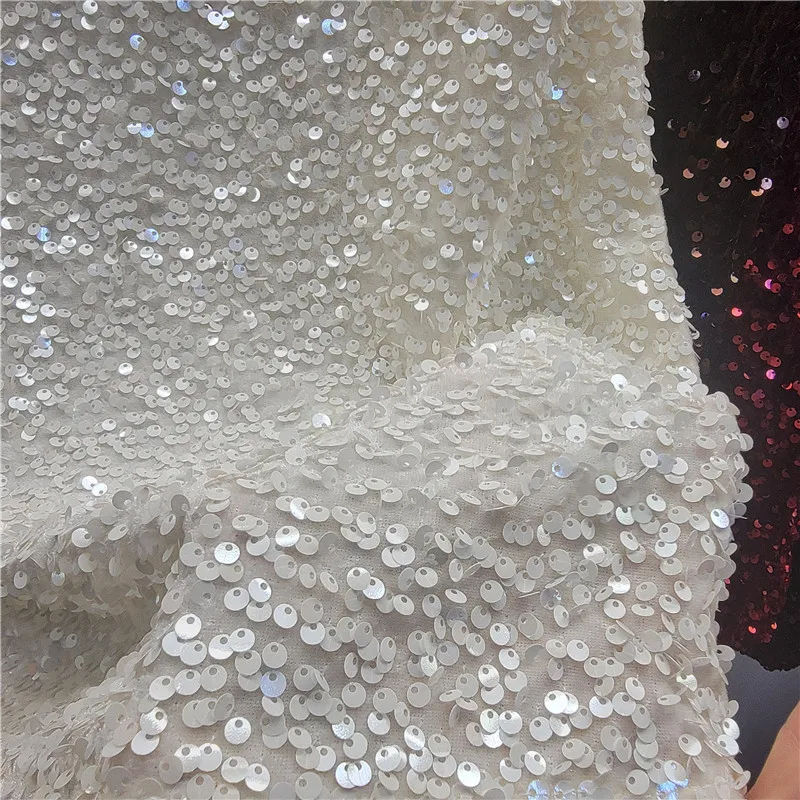 유럽 스타일 한국 버전 우아한 A라인 바디콘 롱 스커트 여성 섹시 반짝이는 헤비 시퀸 스커트 미디 길이 머메이드 스커트