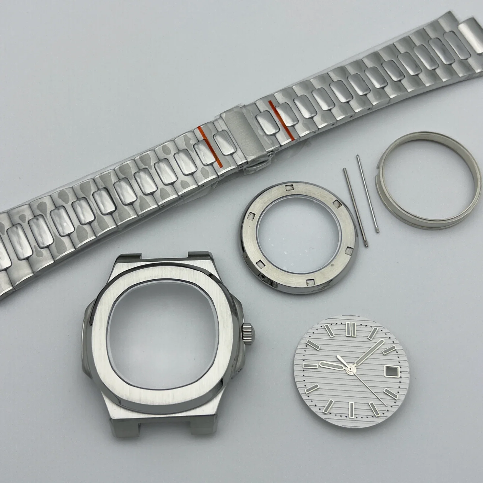 41mm NH35 case stainless steel strap dial hands sapphire glass crystal watch set for Nautilus NH35 NH36 NH38 automatic movement