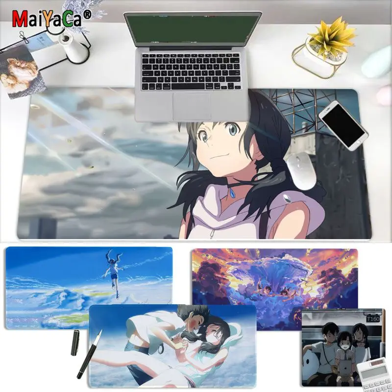 

Anime Weathering With You Mousepad Boy Pad Laptop Gaming Mice Mousepad Size for Game Keyboard Pad for Gamer